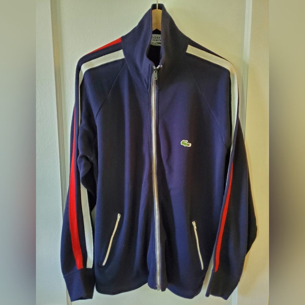 Vintage Lacoste/Izod Red White & Blue Track Jacket Men's Size L